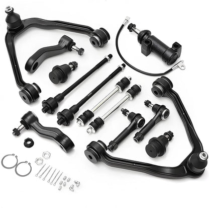 Solidspare 13Pcs Front Upper Control Arms Tie Rods Idler Arm Kit For Chevy Silverado 1500
