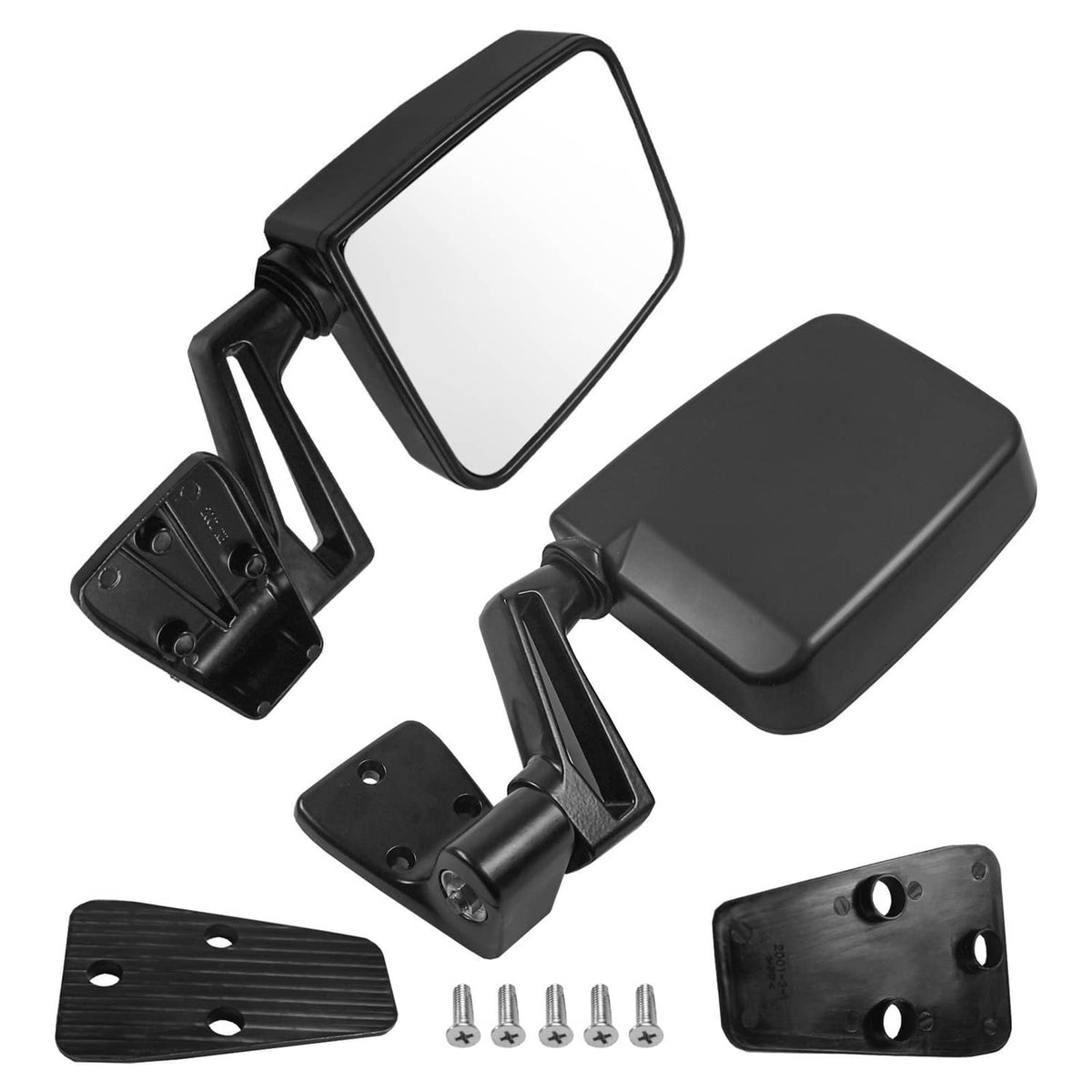 Solidspare Manual Side View Black Door Mirrors pair For 87-02 Jeep Wrangler Pair Set