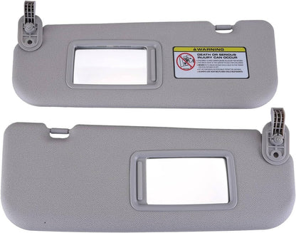 Solidspare Pair Sun Visor w/mirror Driver & Passenger Side For 2012-2015 Hyundai Veloster