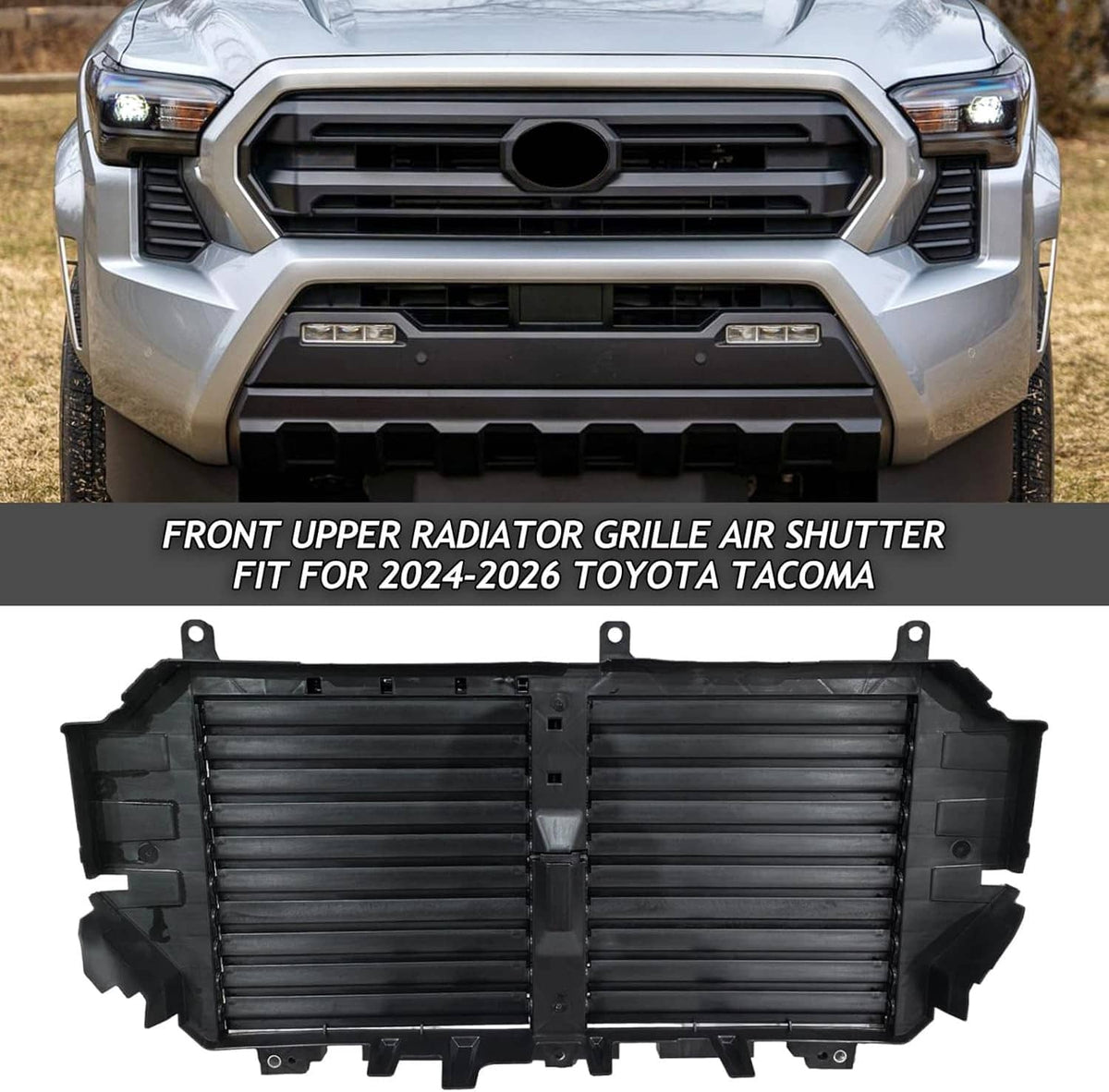 Solidspare Grille Shutter Active Air Grill Louver w/ Motor For 2024-26 Toyota Tacoma Grille