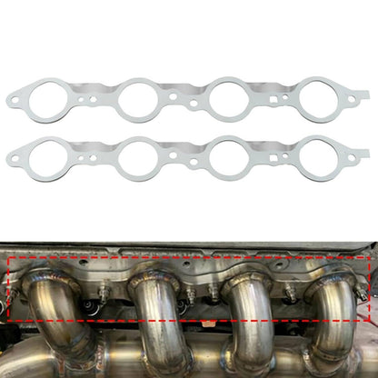 Solidspare NEW LS MLS Manifold Header Gasket Pair W/Bolts For LS1 4.8 5.3 5.7 6.0 6.2L