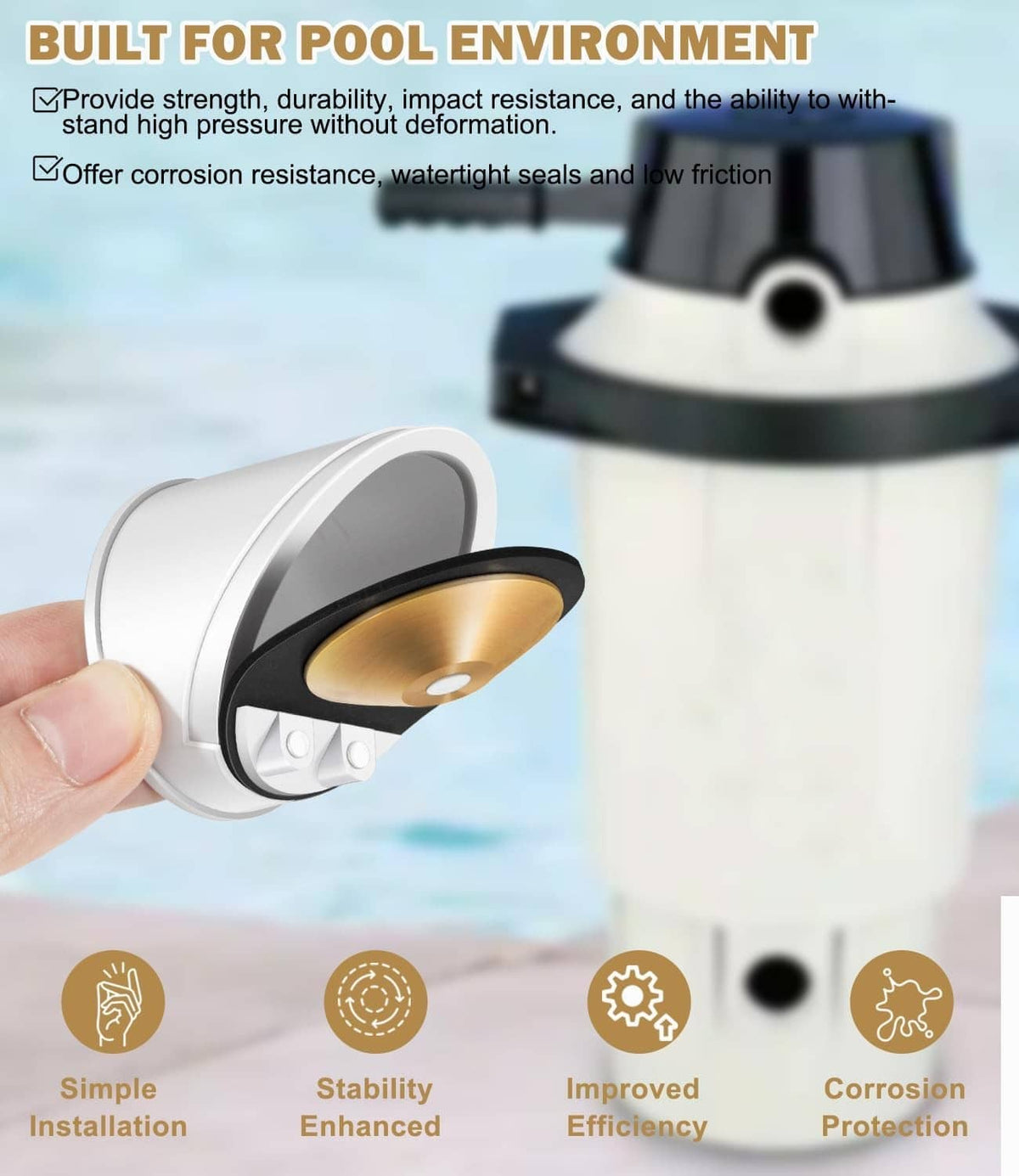 Solid Spare ECX4077B1 Check Valve Replacement for for Hayward Perflex//RegenX D.E. Filter