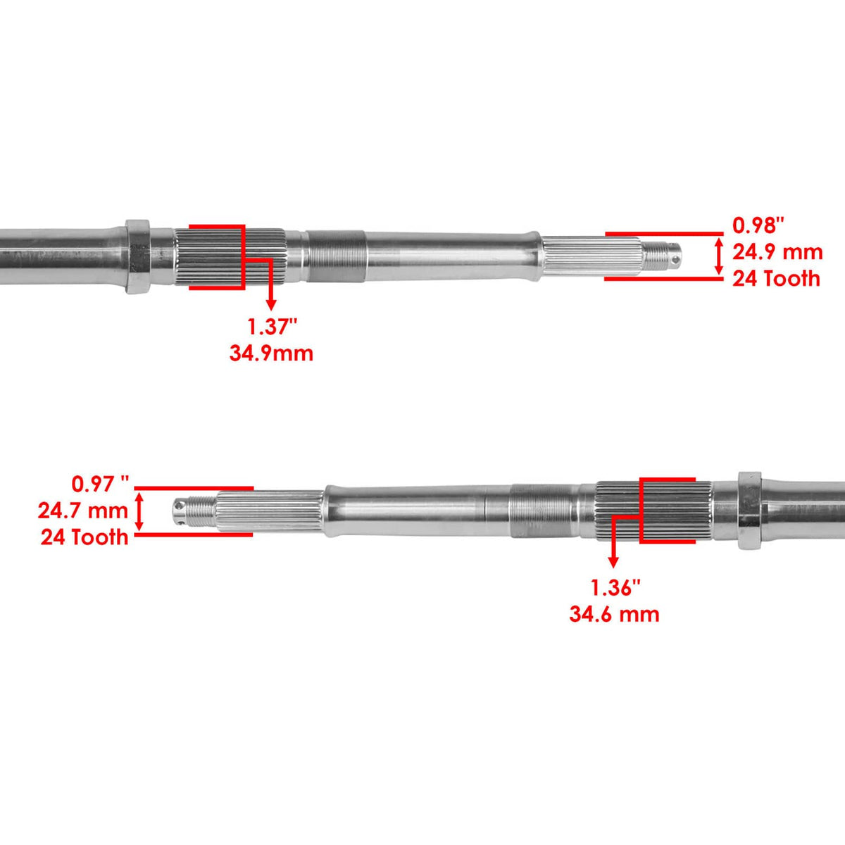 Solidspare Rear Axle Shaft And Wheel Hub for Honda TRX300 Fourtrax 300 2X4 1992-2000