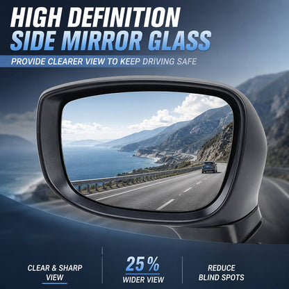 Solidspare Left Driver Side Mirror for 2017-24 Mazda CX-5 With BSM Power Turn Signal Light