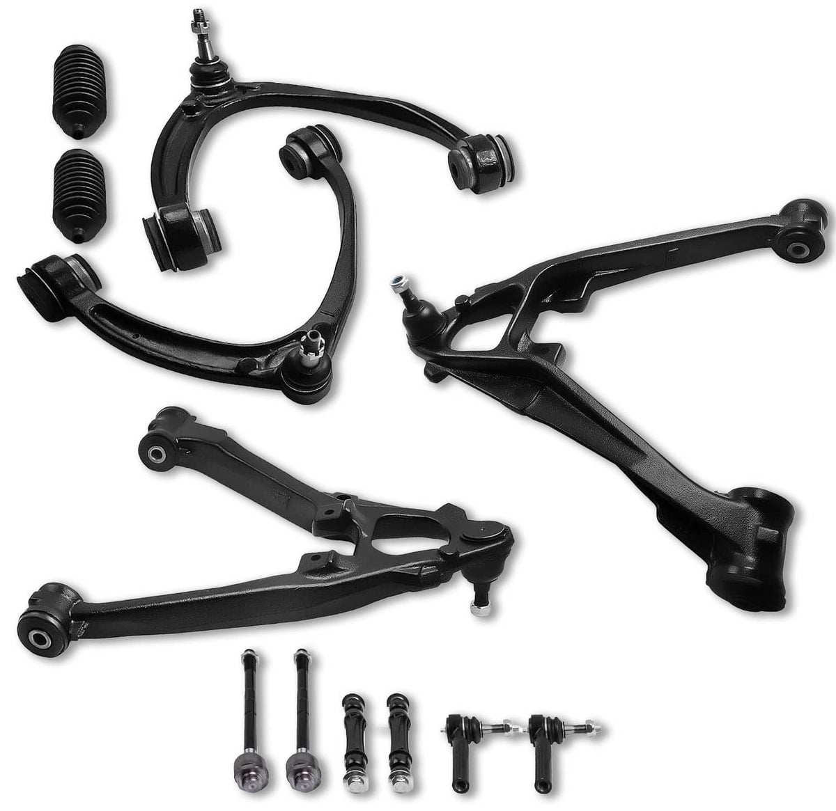 Solidspare 12Pcs Front Upper Lower Control Arm Set for 2007-13 Escalade Chevy Silverado GMC