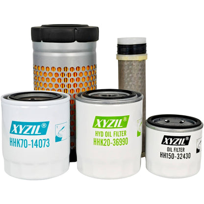 Solid Spare Maintenance Filter Kit 77700-02184 Fit Kubota RTV500 (S/N 19025) Utility Vehicle