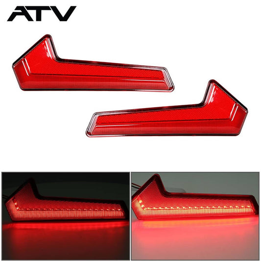 Solidspare Red TAIL LIGHTS PAIR (2) For Polaris RZR 1000 XP TURBO (S)  2019 2020 2021 2022