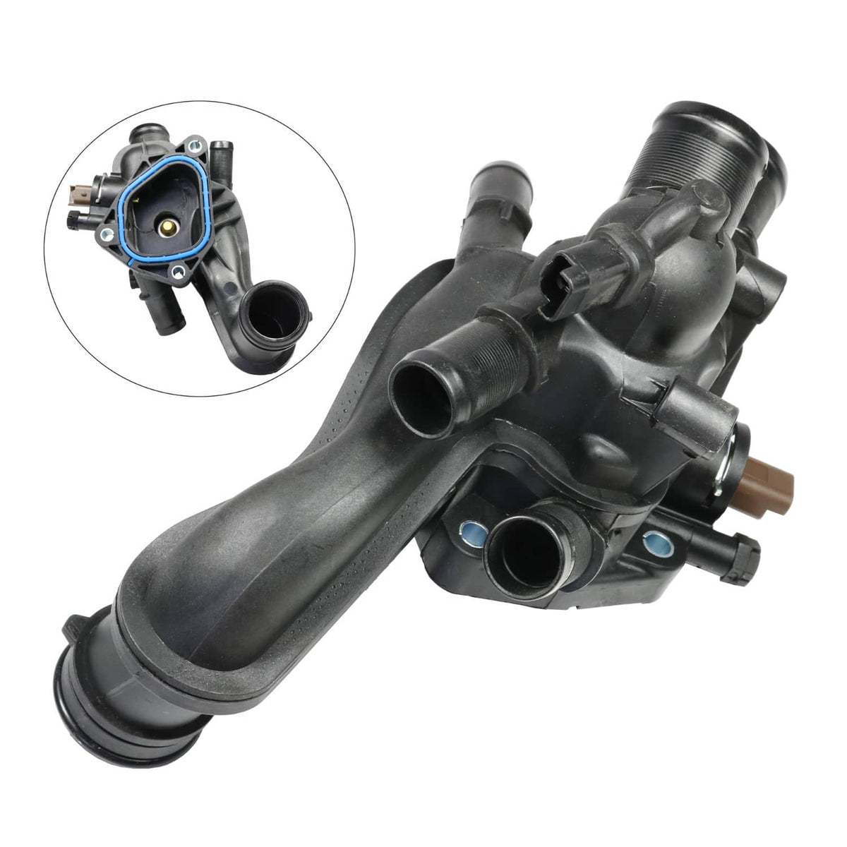 Solidspare New Thermostat with Housing Assembly 11537534521 For 2007-2013 Mini Cooper 1.6L