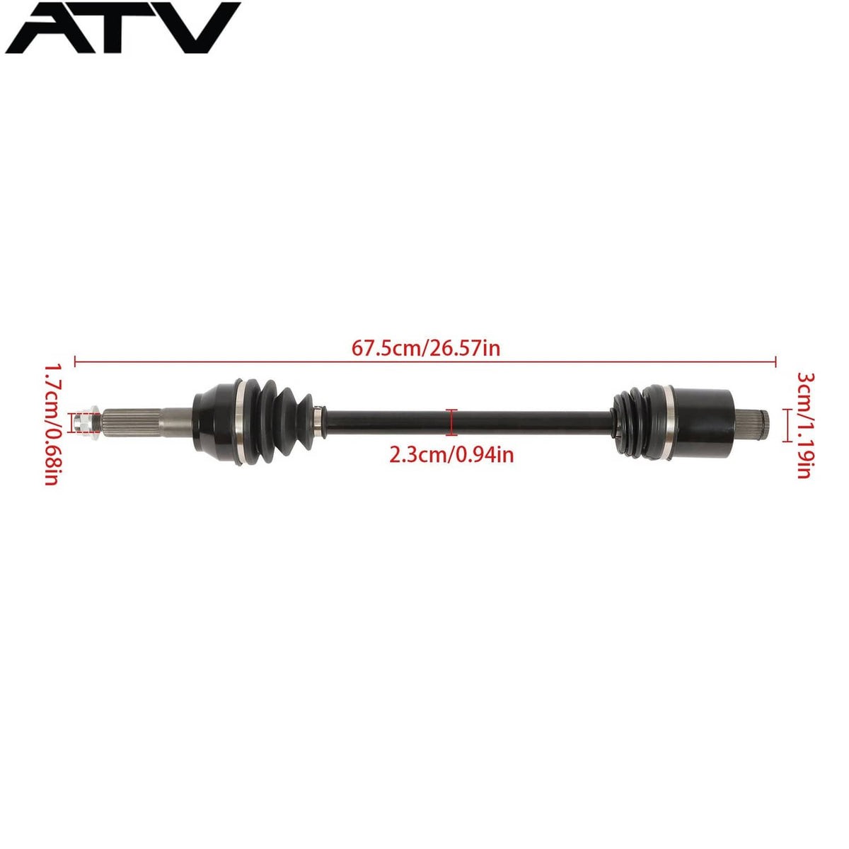 Solidspare Rear Left/Right CV Axle Drive Shaft For Polaris Ranger 500 800 1332814 1332878