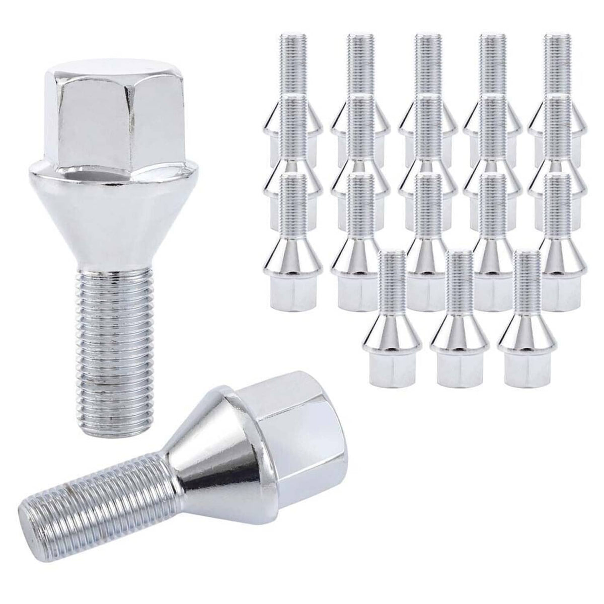 Solidspare 20PCS 12x1.25 Wheel Lug Nuts For Jeep Cherokee Compass Dodge Dart Chrysler 200