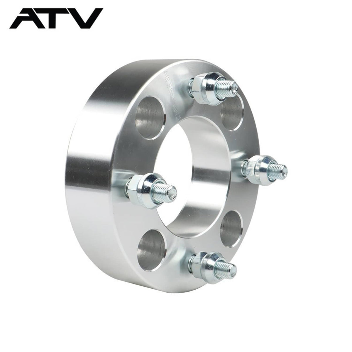 Solidspare 2× 1.5" Wheel Spacer 4x110 74mm M10x1.25 Silver For Suzuki 2002-2007 Eiger 400