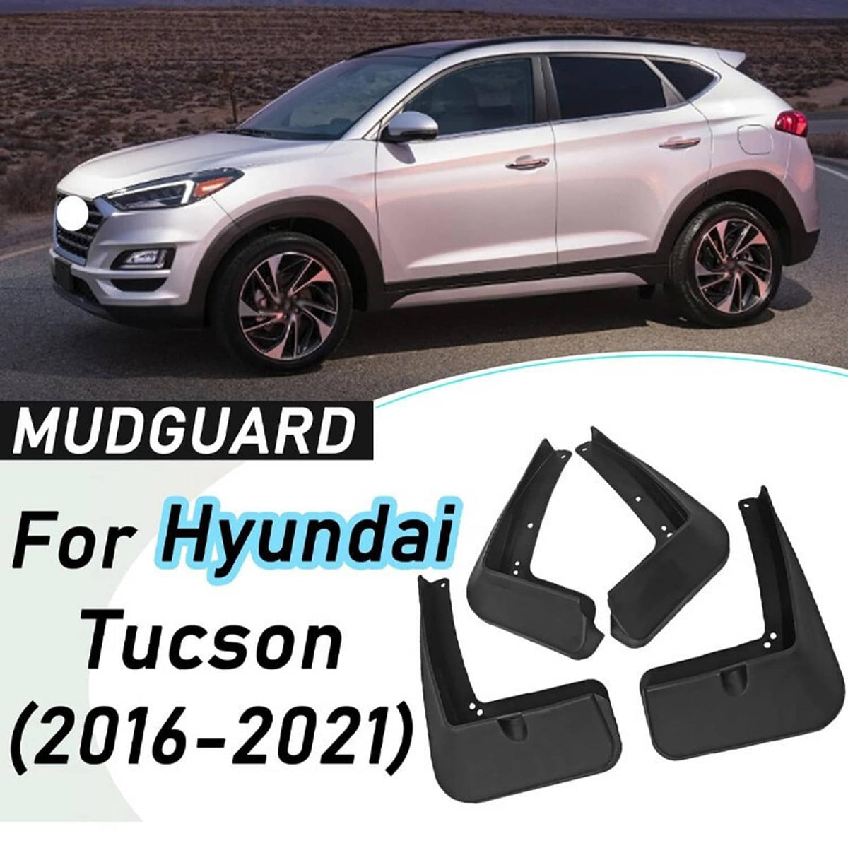 Solidspare Mud Flaps Splash Guards Mudguards Front & Rear For 2016-2021 Hyundai Tucson