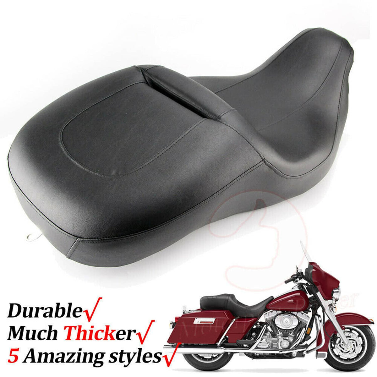 Solidspare Rider & Driver Passenger 2Up Seat For Harley Electra Glide Ultra Limited 2008-Up