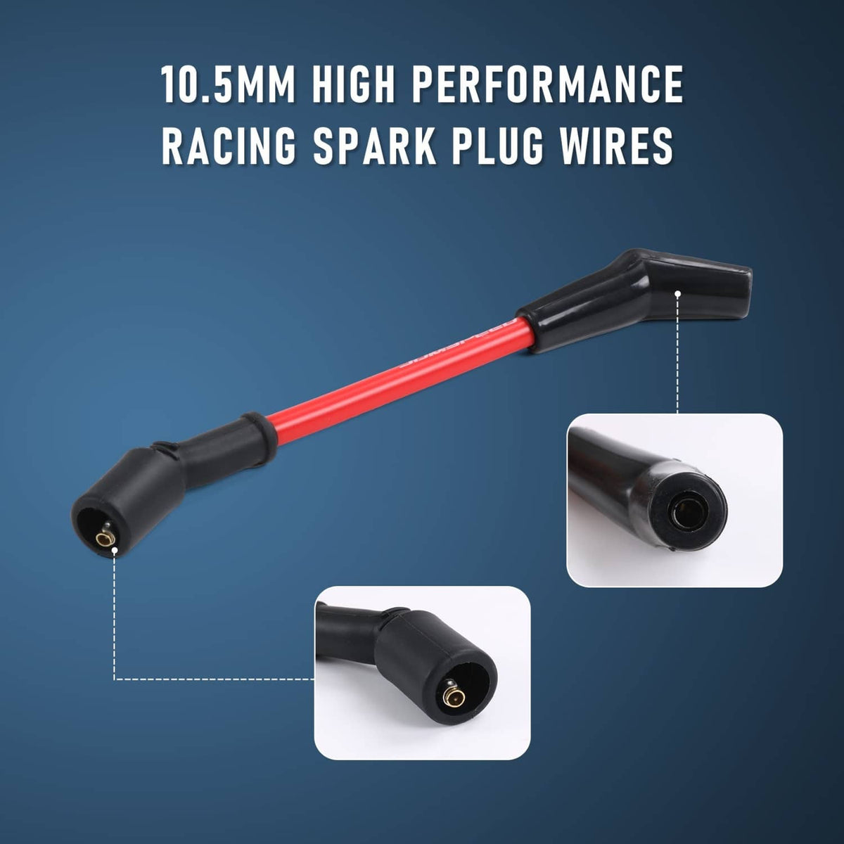 Solidspare JDMSPEED 10.5 mm High Heat Spark Plug Ignition Wires Set LSx LS1 LS2 LS3 LS6 LS7