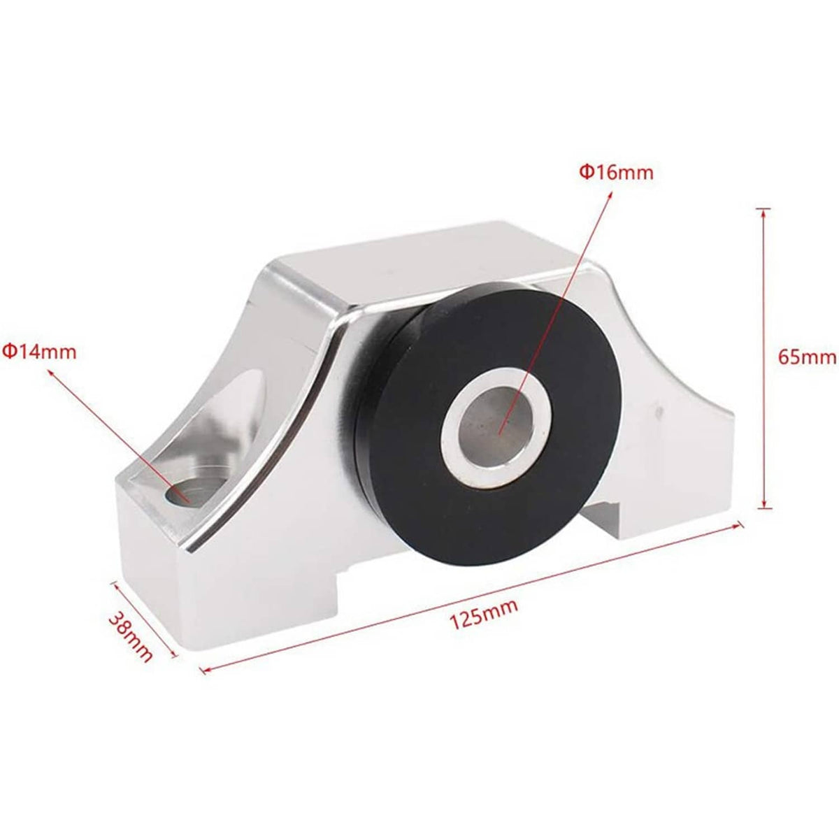 Solidspare 2 Bolt Engine Motor Mount Kit For 1996-00 Civic EK B16 B20 D16 B D Chrome Billet