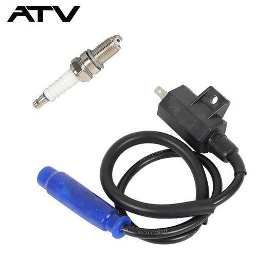 Solidspare 2004-2006 For Kawasaki Ignition Coil + Spark Plug + CAP Prairie 700 KVF700 ATV