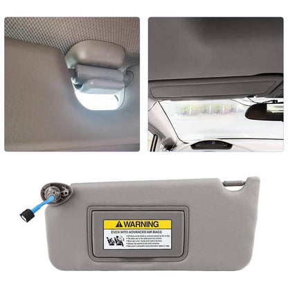 Solidspare Pair Gray Sun Visor w/ Light & Mirror For 2008-2017 Honda Accord 83280TA5A51ZA