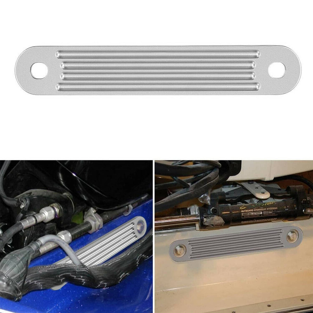 Solid Spare Transom Support Plate for Lower Bolt Holes 12" X 2", Holes 10"