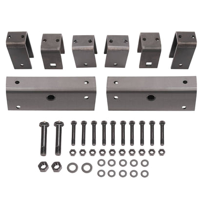 Solidspare 2" Slipper Spring Tandem Axle Hanger Kit w/ 2 Equalizer Bolts For Trailer