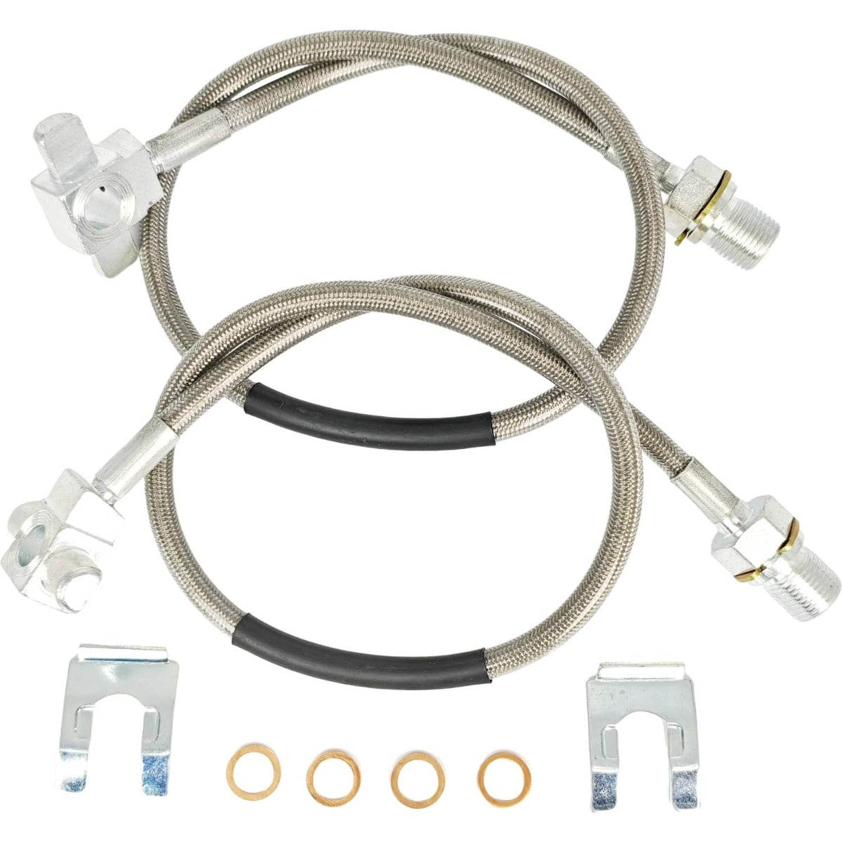 Solid Spare 2X Front Stainless Steel Brake Lines Fit Rough Country Pickup Truck SUV
