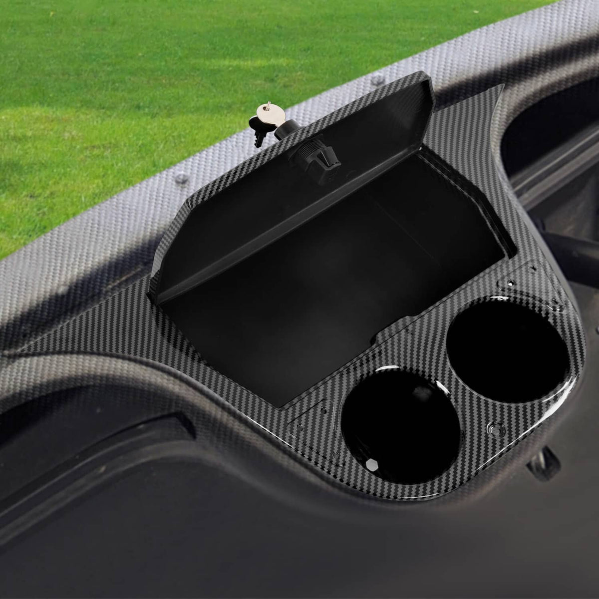 Solidspare Plastic Carbon Fiber Style Golf Carts Dash Compartment For Yamaha Drive