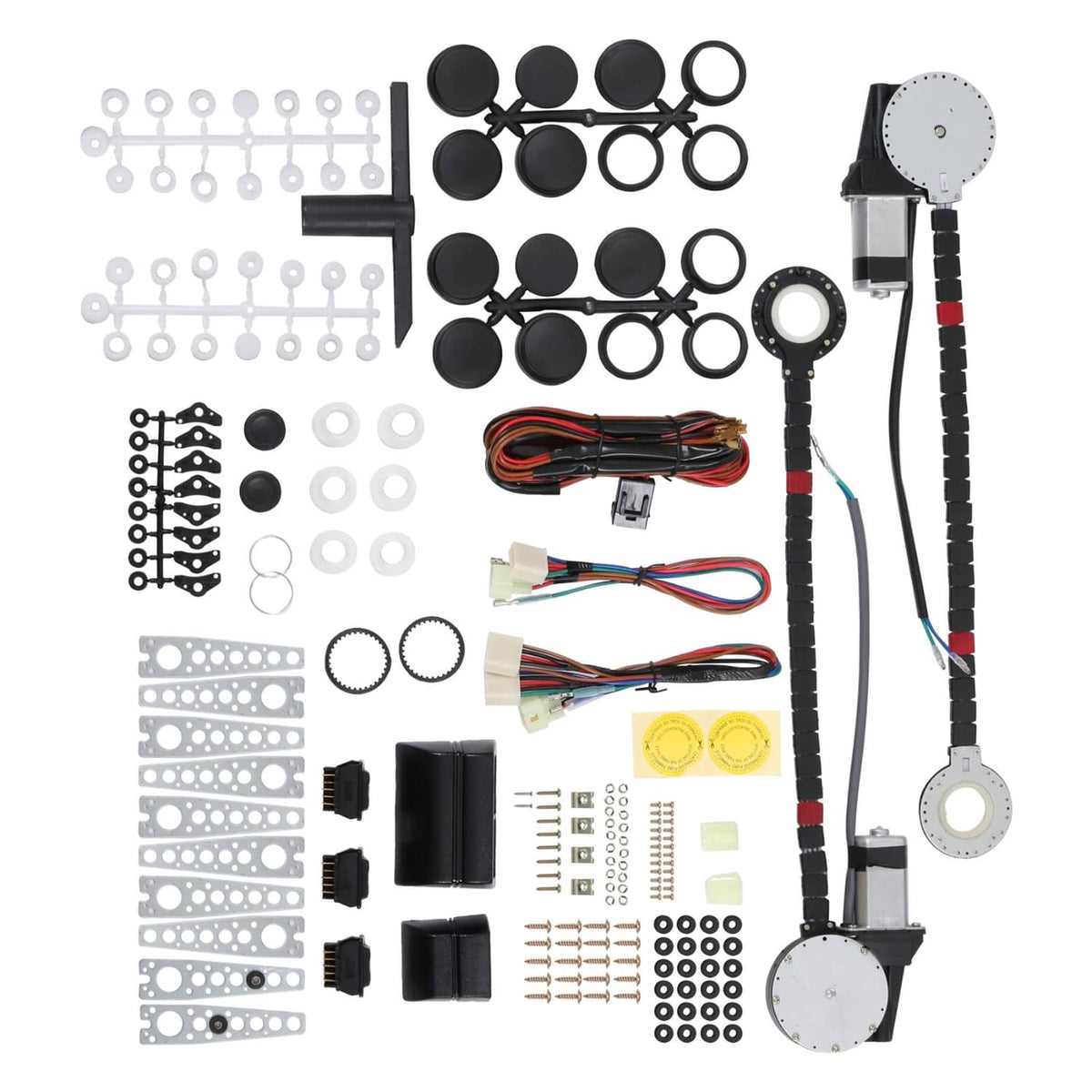 Solidspare Universal Electric Power Window Lift Regulator Conversion Kit for 2 Door Pickup
