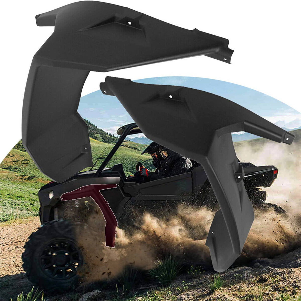 Solidspare UTV 8.5" Front Left Right Fender Flares For Polaris RZR XP 1000/ 4 1000 2014-23