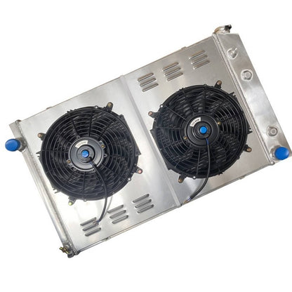 Solidspare 4 Row Radiator With 2Fan For 73-87 Chevy C/K C10 C20 K10 K20 GMC C/K1500 2500 V8