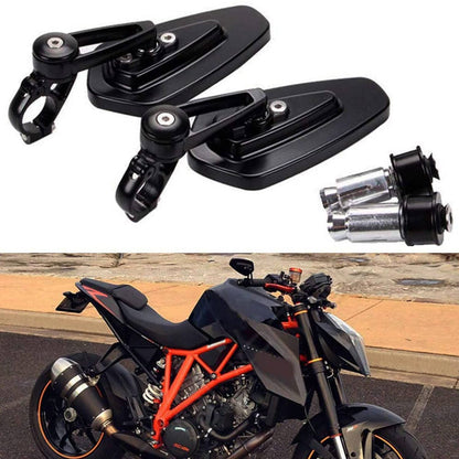 Solidspare 7/8" Universal Handle Bar End Rearview Side Mirrors For Honda Yamaha Kawasaki