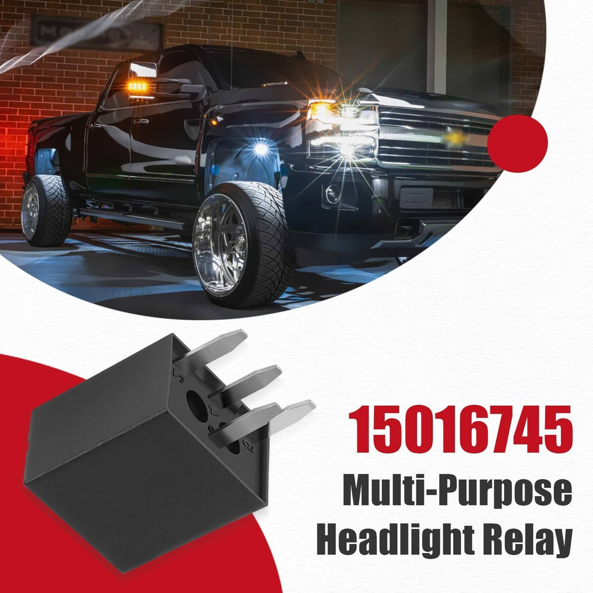 Solidspare 2PCS 15016745 Multi-Purpose Relay Headlight Relay for GMC Envoy Relay Chevrolet