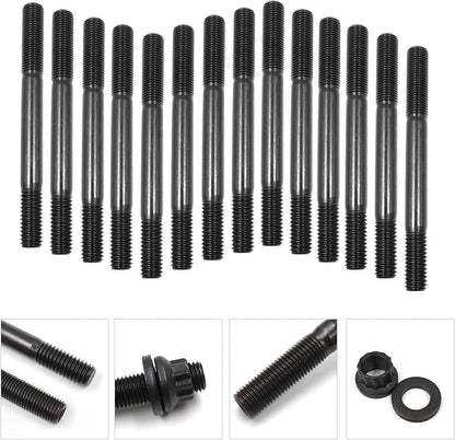 Solidspare PCE279.1001 Cylinder Head Stud Kit For Small Block Chevy SBC 265 267 283 302 350