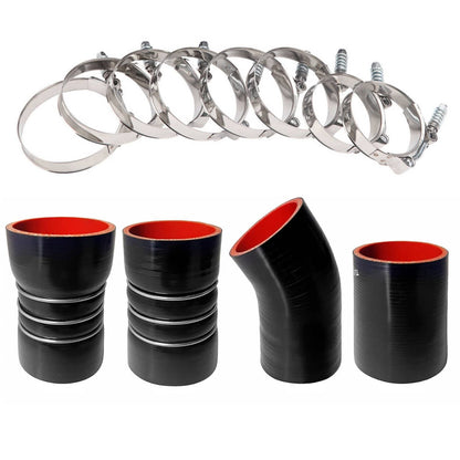 Solidspare Turbo Intercooler CAC Boots Clamp Kit For Ford 6.0L Powerstroke Diesel 2003-2007
