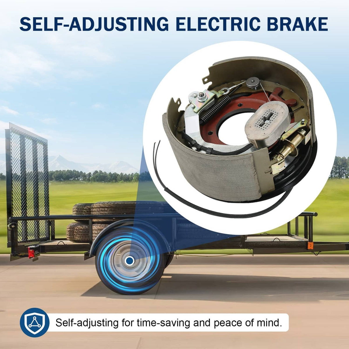 Solidspare NEW 4pcs 12-1/4x5" 12K 15K Electric Backing Plate Trailer Brake Fits Dexter 5"