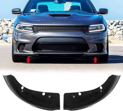 Solidspare Front Bumper Lip Splitter Trim Cover For 2015-2021 Dodge Charger SRT Scat Black