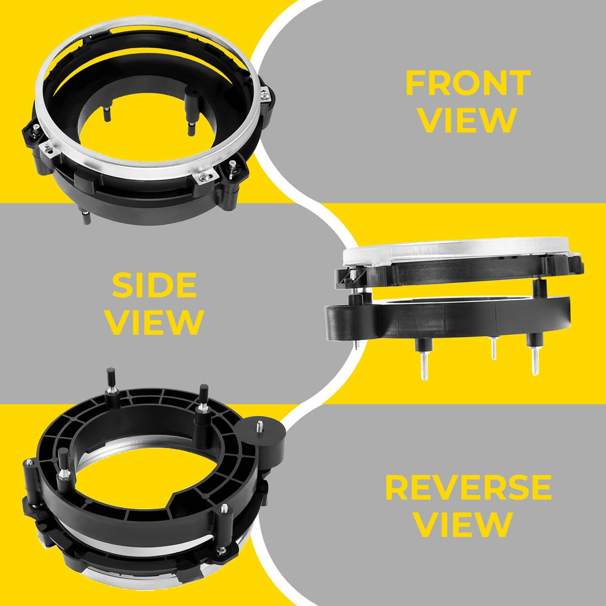 Solid Spare Headlight HeadLamp Bulb Mount Bracket Bucket Front Right For 97-06 Jeep Wrangler