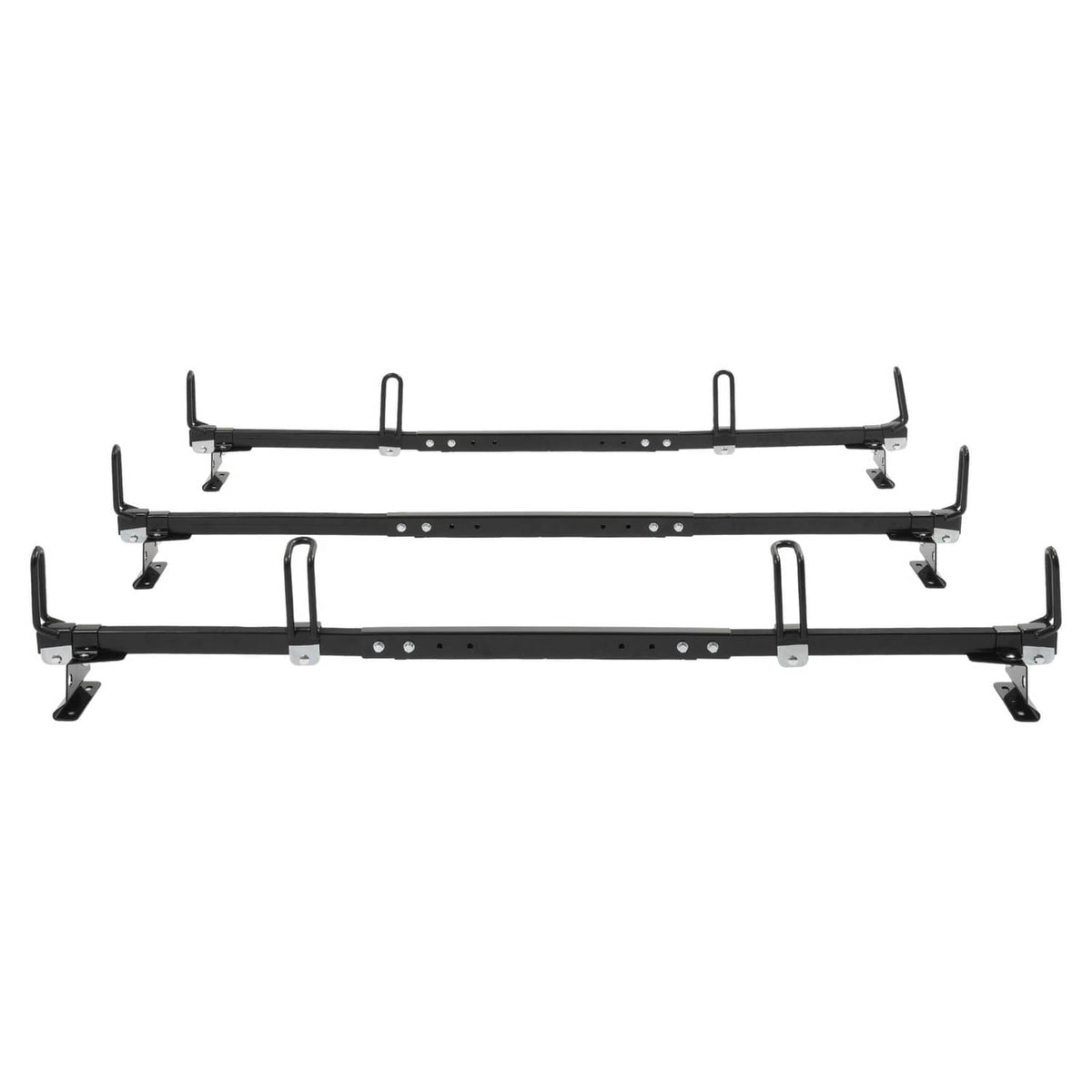 Solid Spare 65" 3-Bar Cargo Van High Ladder Roof Rack For Nissan NV 1500 2500 3500 750 lbs