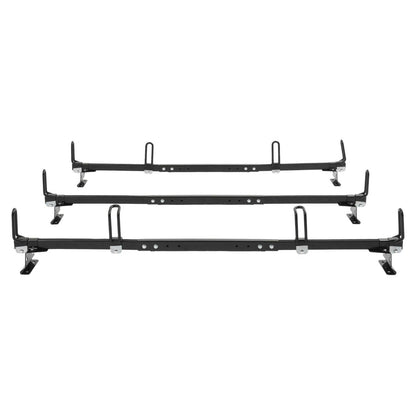 Solid Spare 65" 3-Bar Cargo Van High Ladder Roof Rack For Nissan NV 1500 2500 3500 750 lbs