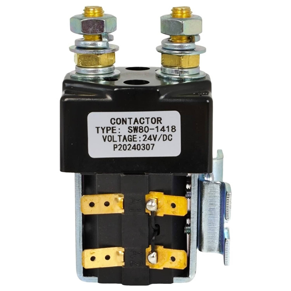 Solid Spare 24V 100A SW80 102-SW80-1418 Contactor Solenoid for Albright Golf Cart w/ Bracket