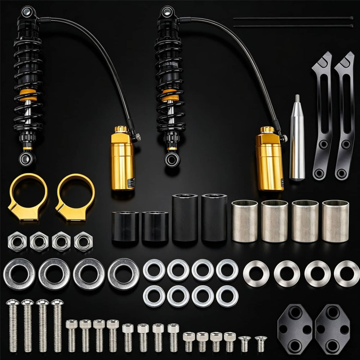 Solidspare Remote Reservoir Rear Shocks Set For Harley Road Glide Special FLTRXS 2015-2023