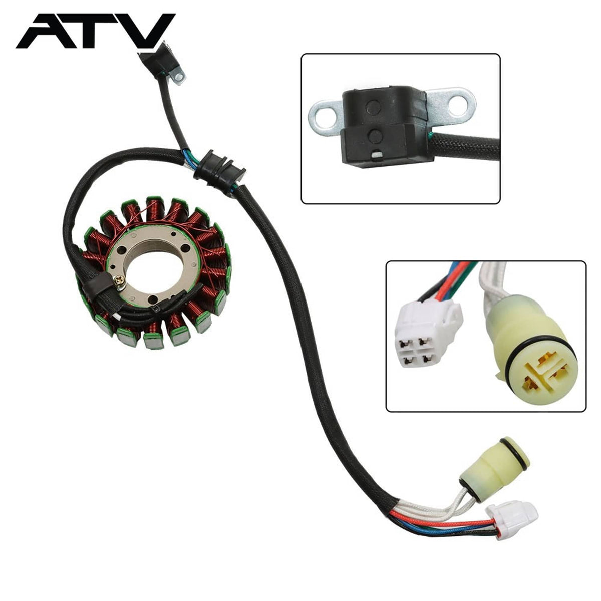Solidspare Stator/ Regulator Rectifier/ Ignition Coil for Yamaha Raptor 660 YFM660 2001-05