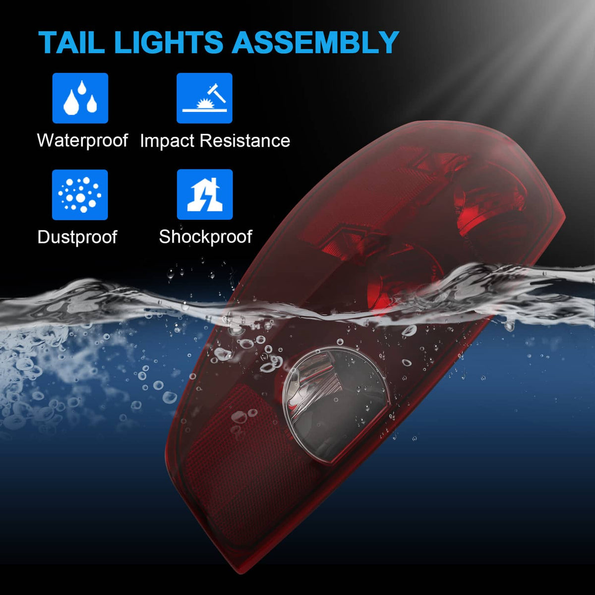 Solidspare Pair Tail Lights Lamps Left + Right For 2004-12 Chevy Colorado GMC Canyon Pickup