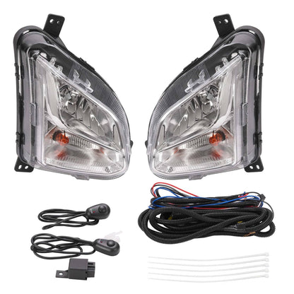 Solid Spare For Chevy Equinox 2018-2021 Bumper Fog Light Turn Signal Lamp w/Wiring Bulbs Set