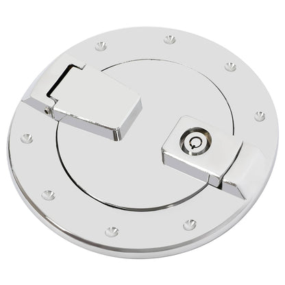 Solid Spare For Hummer H2 2003-2009 Locking Fuel Door Gas Tank Cap Cover Aluminum Chrome