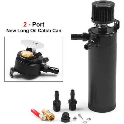 Solidspare Universal 750ML Oil Catch Can Kit Oil Separator Large Baffled Reservoir Tank New