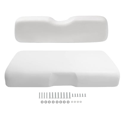 Solidspare White Golf Cart Front Seat Bottom Cushion Backrest For EZGO RXV 2008-Up Models