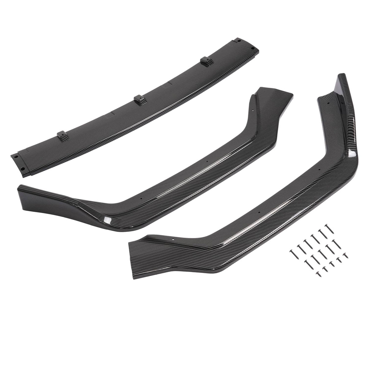 Solid Spare For Infiniti Q50 Sport 2018-2023 Carbon Fiber Front Bumper Lip Spoiler Splitter