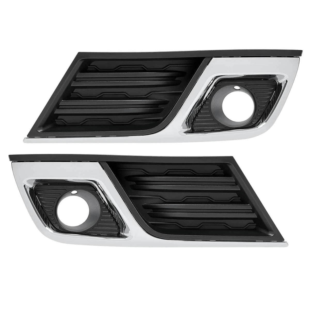 Solid Spare Fog Light Cover Bezel Trim Left & Right Black & Chrome For Chevy Traverse 13-17