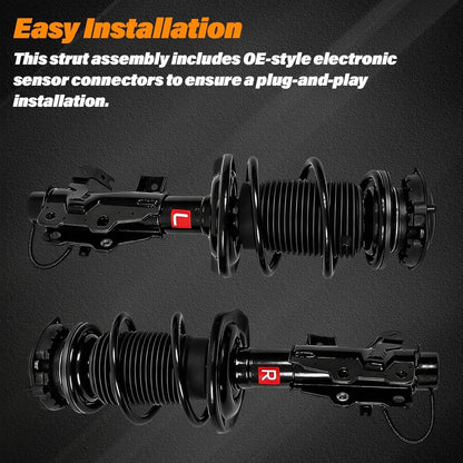 Solidspare Pair Front Struts Assys w/Electronic For 2016-2024 Chevrolet Camaro 85649816