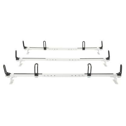 Solid Spare 3-Bars Cargo Van High Ladder Roof Rack For Nissan NV 1500 2500 3500 750 lbs