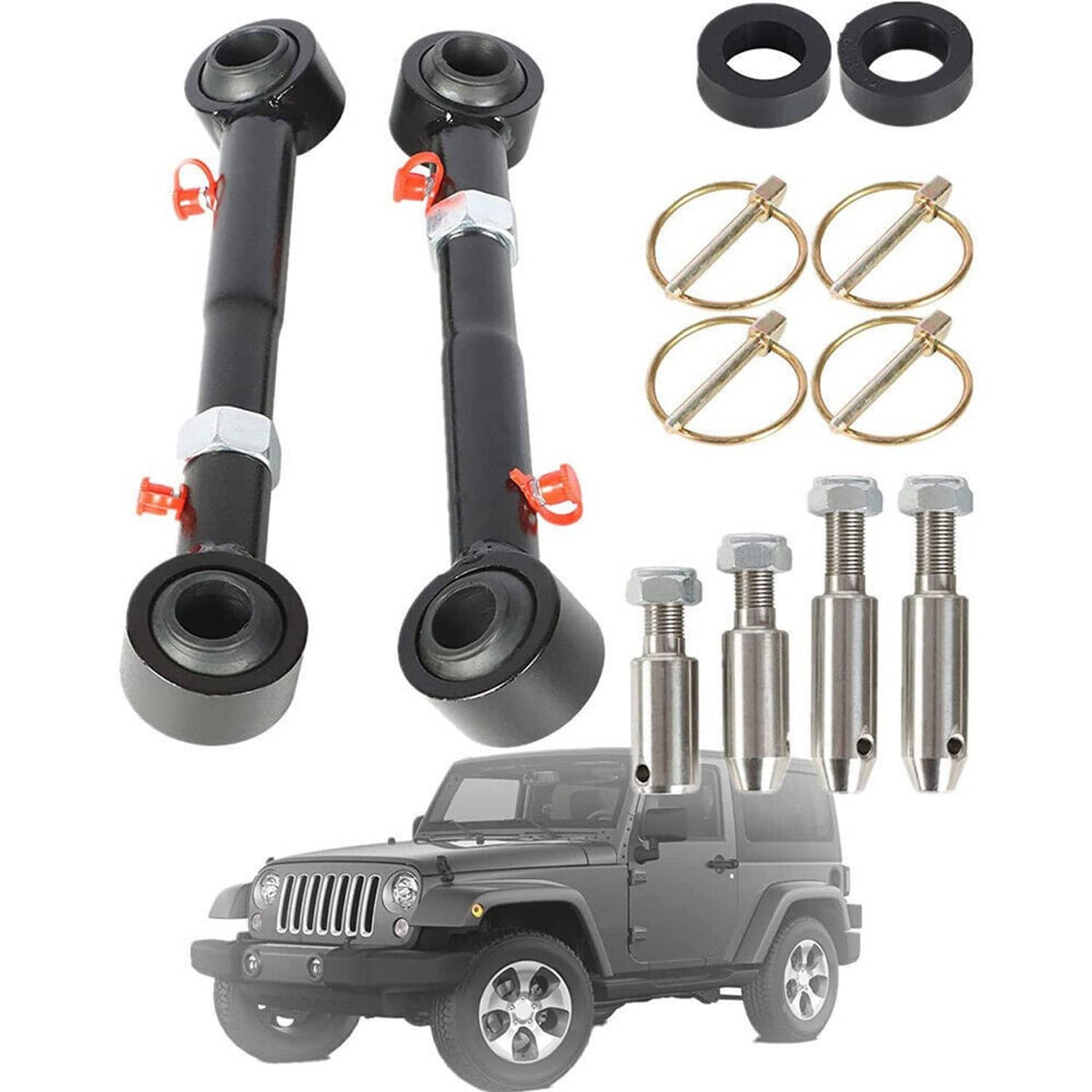 Solidspare Front Sway Bar Links Disconnects for 2.5-6" lifts For 07-18 Jeep Wrangler JK JKS
